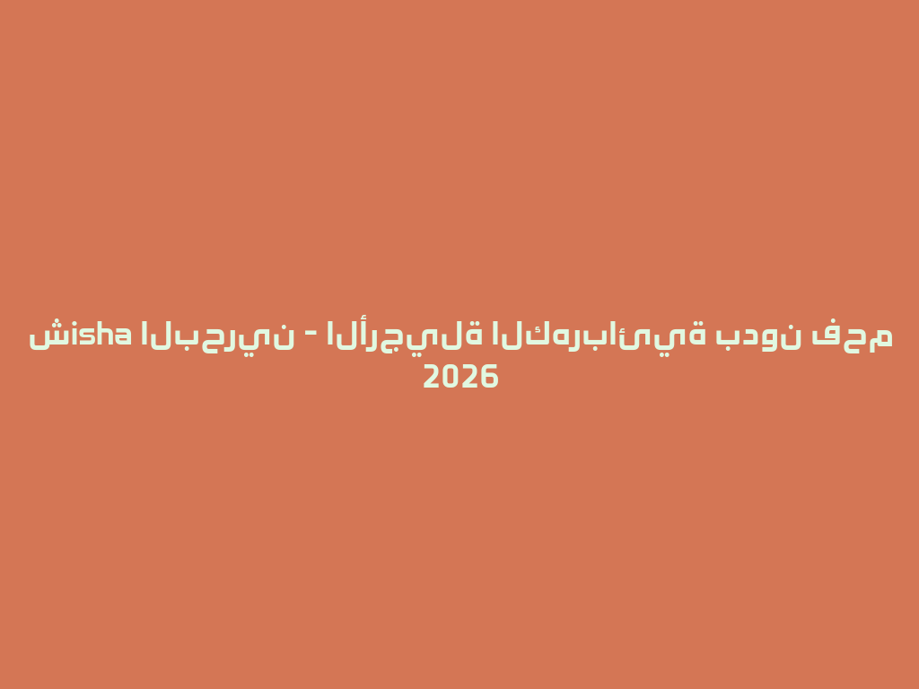 شisha البحرين - الأرجيلة الكهربائية بدون فحم 2026 一