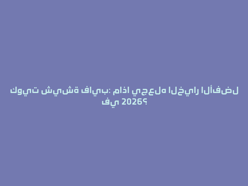 كويت شيشة فايب: ماذا يجعله الخيار الأفضل في 2026؟ 一