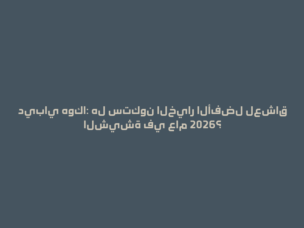 ديباي هوكا: هل ستكون الخيار الأفضل لعشاق الشيشة في عام 2026؟ 一