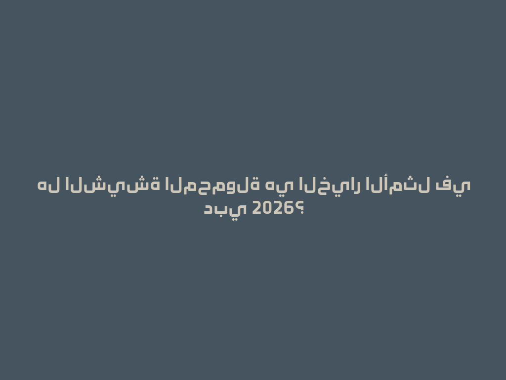 هل الشيشة المحمولة هي الخيار الأمثل في دبي 2026؟ 一