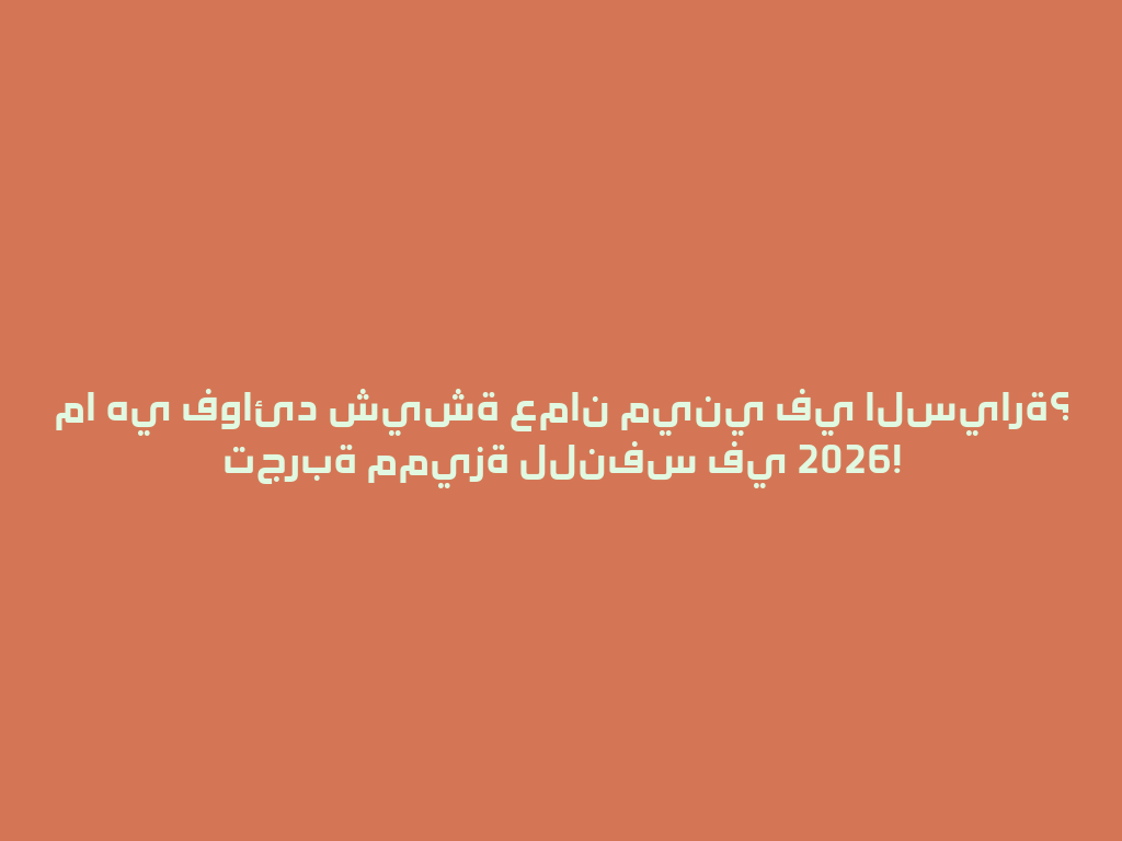 ما هي فوائد شيشة عمان ميني في السيارة؟ تجربة مميزة للنفس في 2026! 一