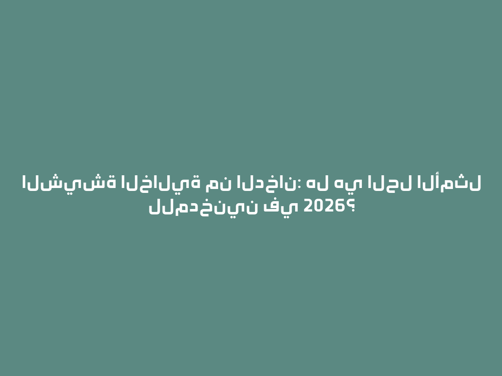 الشيشة الخالية من الدخان: هل هي الحل الأمثل للمدخنين في 2026؟ 一