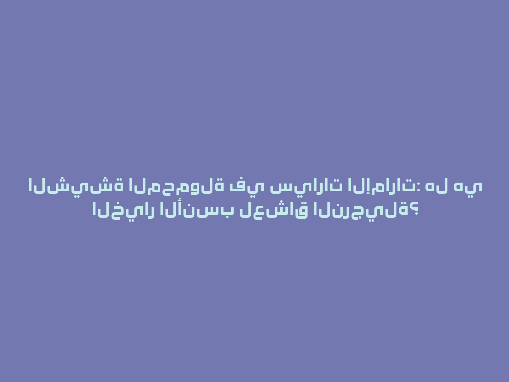 الشيشة المحمولة في سيارات الإمارات: هل هي الخيار الأنسب لعشاق النرجيلة؟ 一