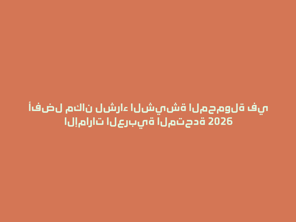 أفضل مكان لشراء الشيشة المحمولة في الإمارات العربية المتحدة 2026 一