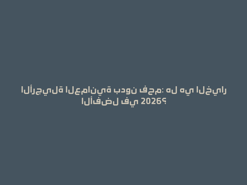 الأرجيلة العمانية بدون فحم: هل هي الخيار الأفضل في 2026؟ 一