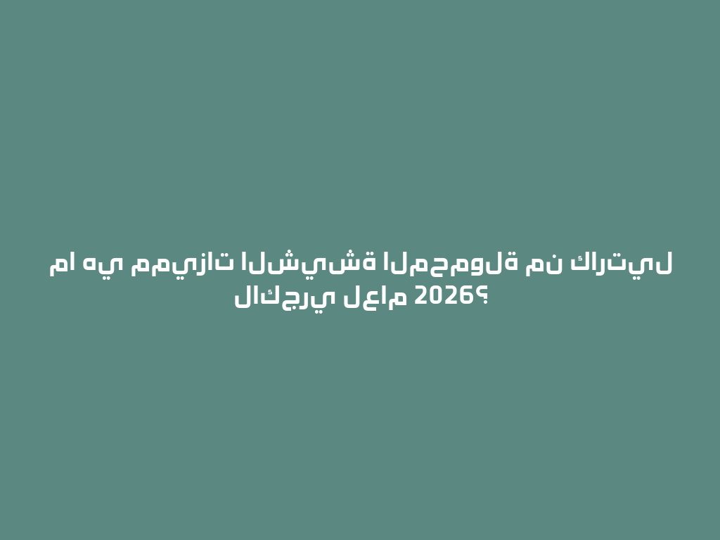 ما هي مميزات الشيشة المحمولة من كارتيل لاكجري لعام 2026؟ 一