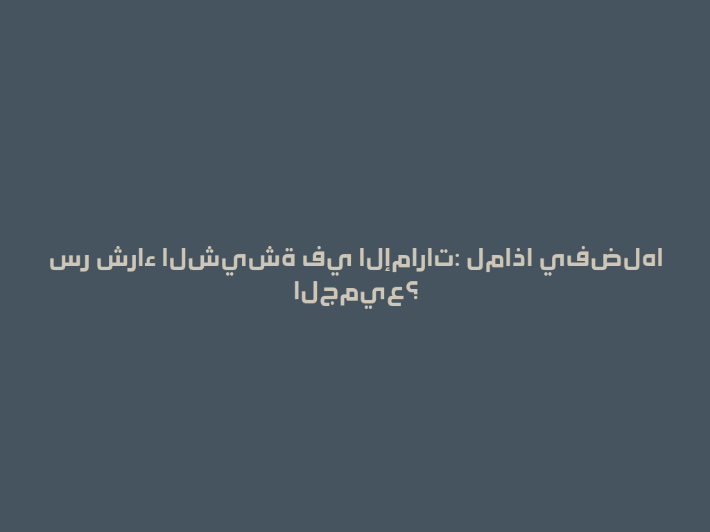 سر شراء الشيشة في الإمارات: لماذا يفضلها الجميع؟ 一