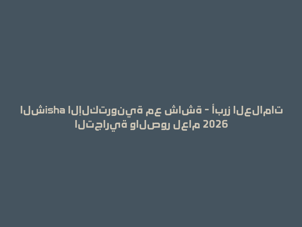 الشisha الإلكترونية مع شاشة - أبرز العلامات التجارية والصور لعام 2026 一