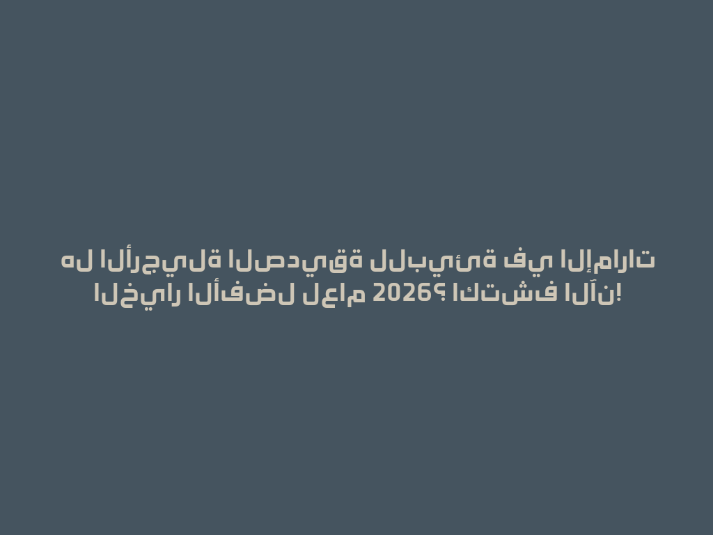 هل الأرجيلة الصديقة للبيئة في الإمارات الخيار الأفضل لعام 2026؟ اكتشف الآن! 一