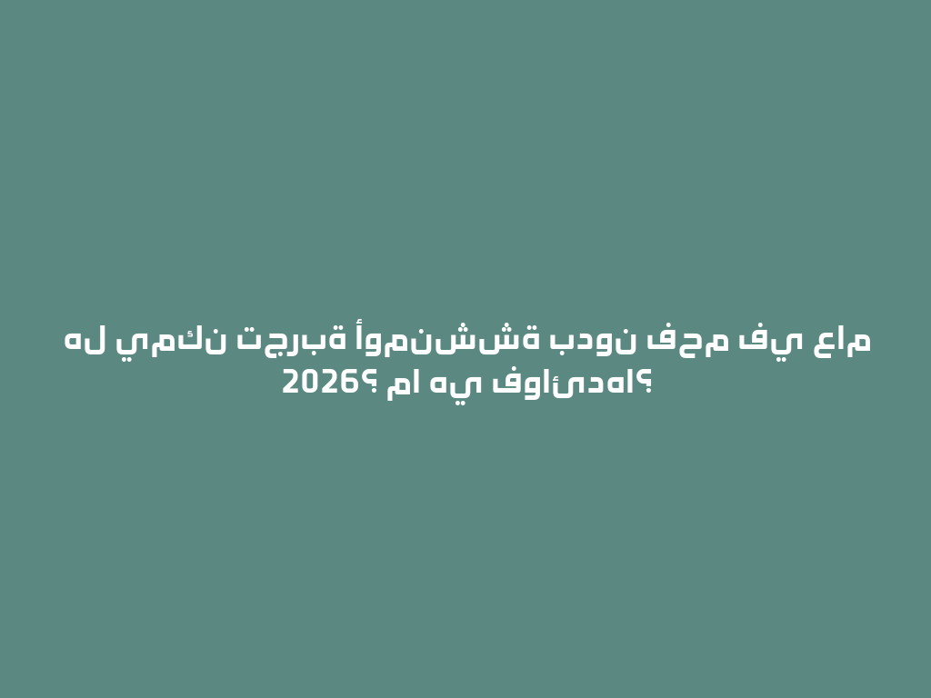 هل يمكن تجربة أومنششة بدون فحم في عام 2026؟ ما هي فوائدها؟ 一