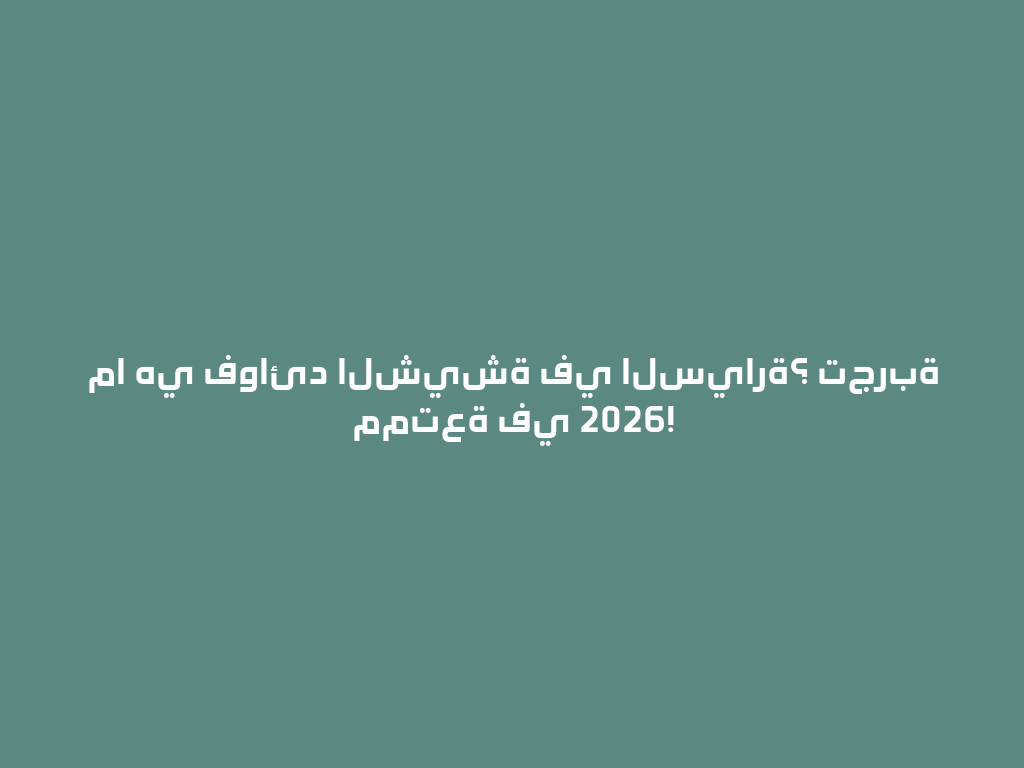 ما هي فوائد الشيشة في السيارة؟ تجربة ممتعة في 2026! 一