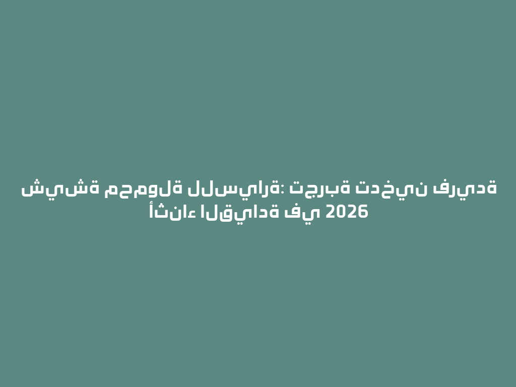 شيشة محمولة للسيارة: تجربة تدخين فريدة أثناء القيادة في 2026 一
