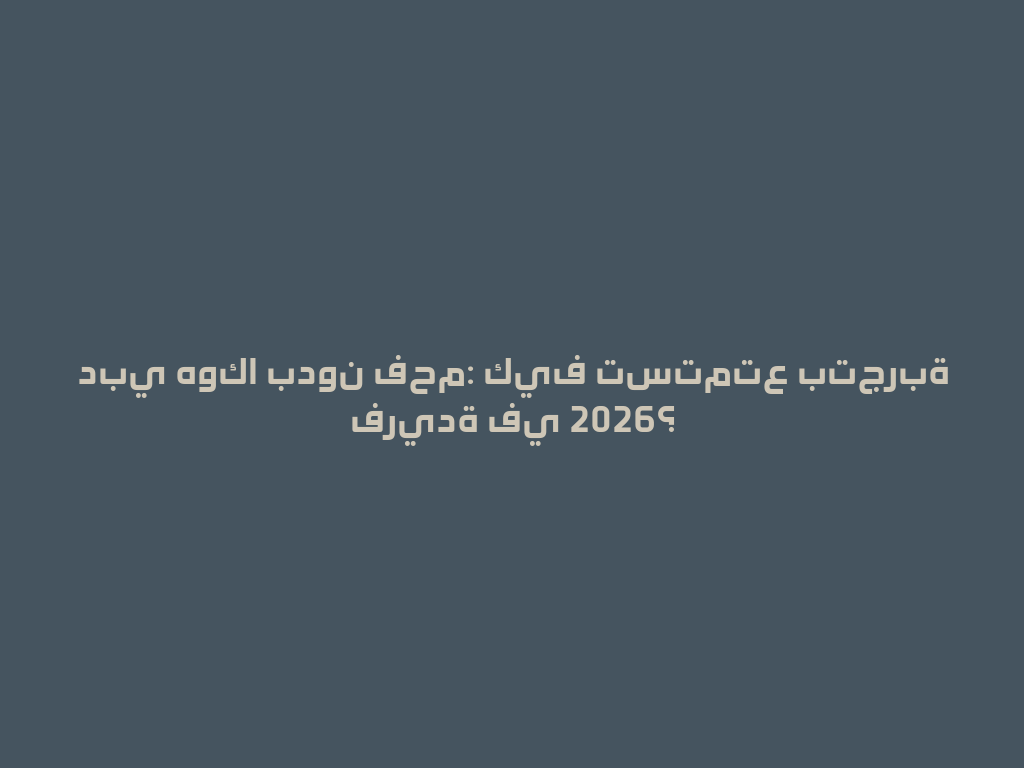 دبي هوكا بدون فحم: كيف تستمتع بتجربة فريدة في 2026؟ 一