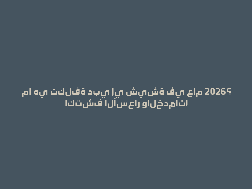 ما هي تكلفة دبي إي شيشة في عام 2026؟ اكتشف الأسعار والخدمات! 一