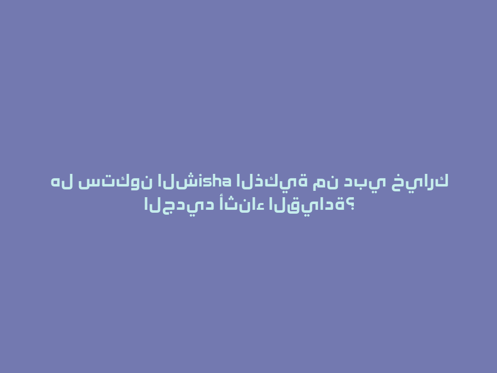 هل ستكون الشisha الذكية من دبي خيارك الجديد أثناء القيادة؟ 一