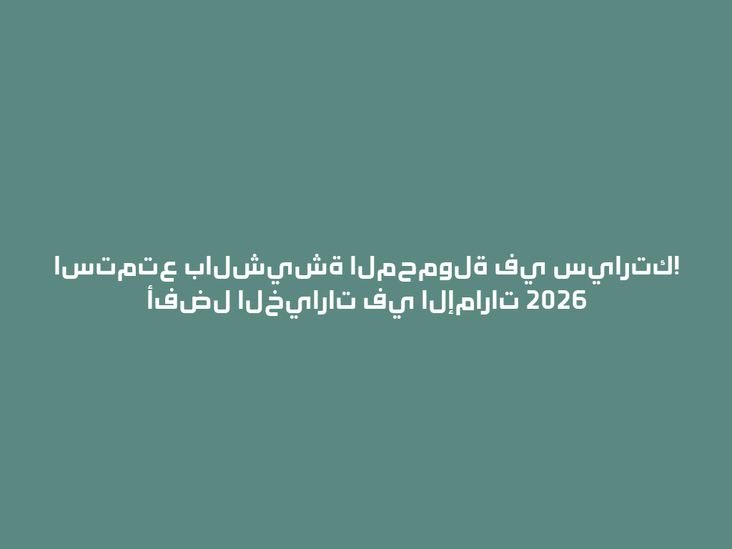 استمتع بالشيشة المحمولة في سيارتك! أفضل الخيارات في الإمارات 2026 一