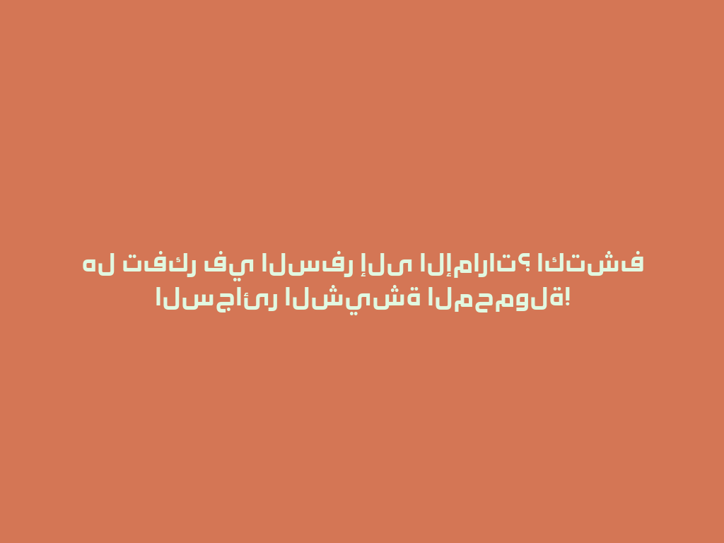 هل تفكر في السفر إلى الإمارات؟ اكتشف السجائر الشيشة المحمولة! 一