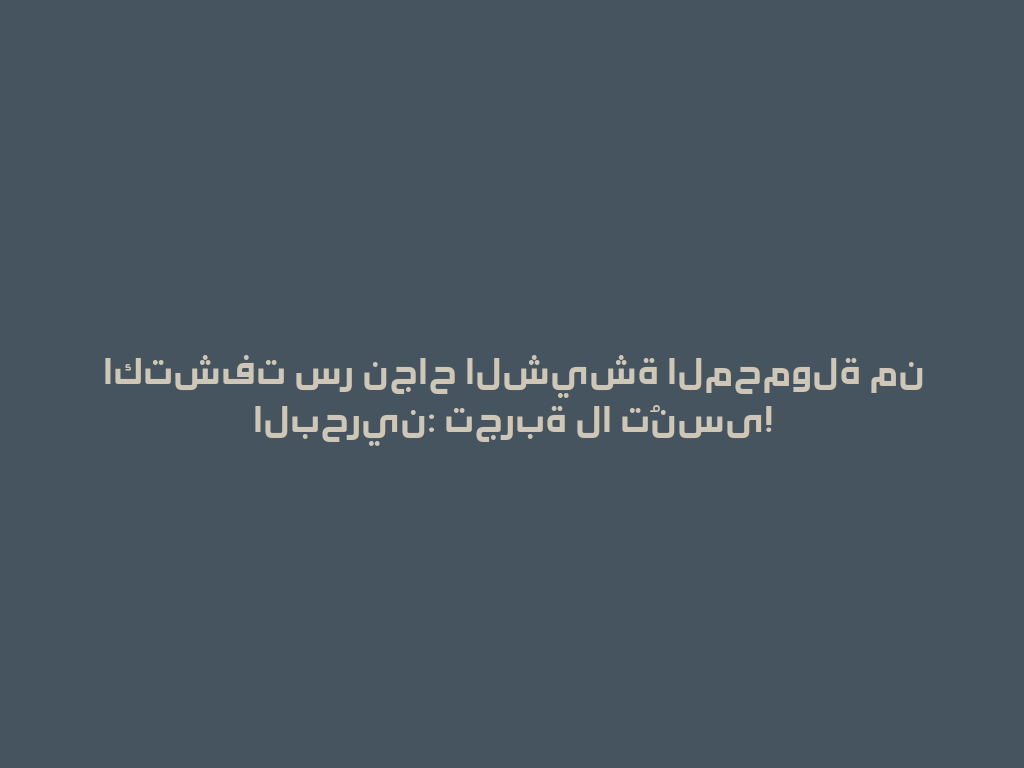 اكتشفت سر نجاح الشيشة المحمولة من البحرين: تجربة لا تُنسى! 一