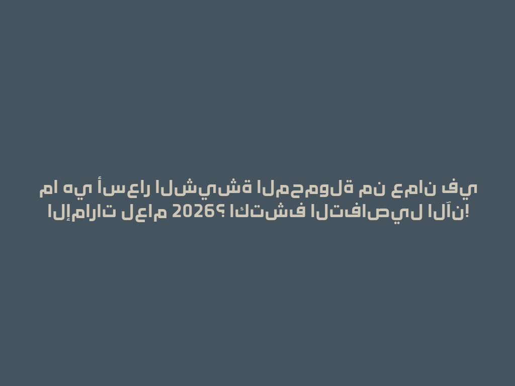 ما هي أسعار الشيشة المحمولة من عمان في الإمارات لعام 2026؟ اكتشف التفاصيل الآن! 一