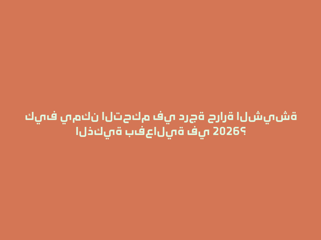 كيف يمكن التحكم في درجة حرارة الشيشة الذكية بفعالية في 2026؟ 一
