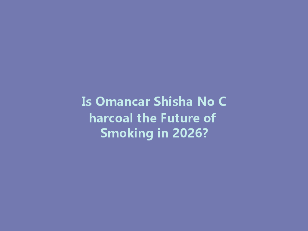 Is Omancar Shisha No Charcoal the Future of Smoking in 2026? 一