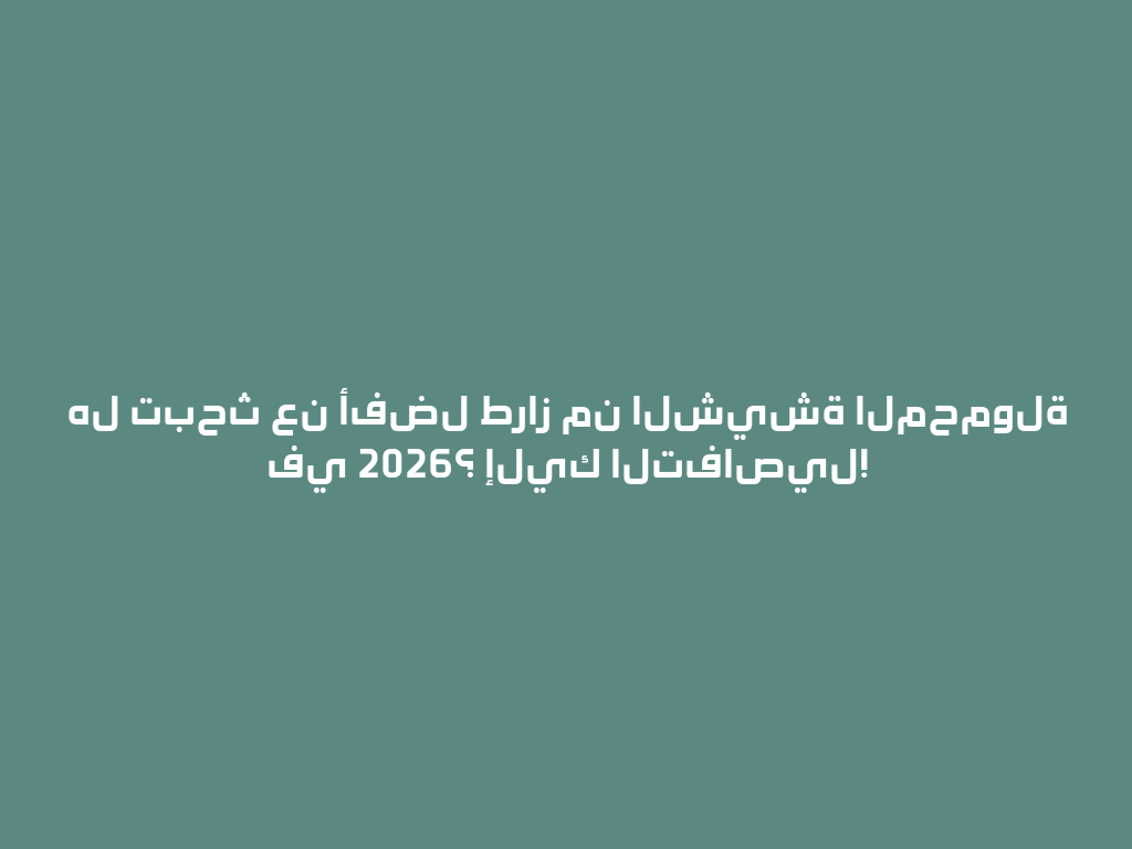 هل تبحث عن أفضل طراز من الشيشة المحمولة في 2026؟ إليك التفاصيل! 一