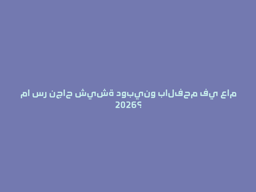 ما سر نجاح شيشة دوبينو بالفحم في عام 2026؟ 一