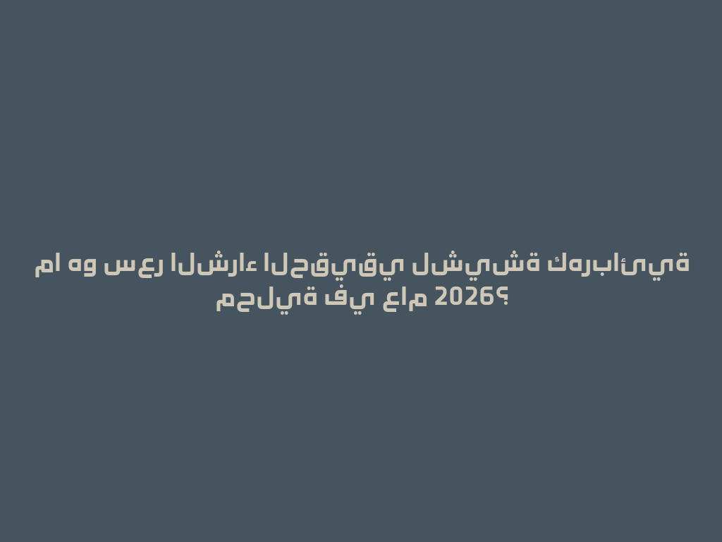 ما هو سعر الشراء الحقيقي لشيشة كهربائية محلية في عام 2026؟ 一