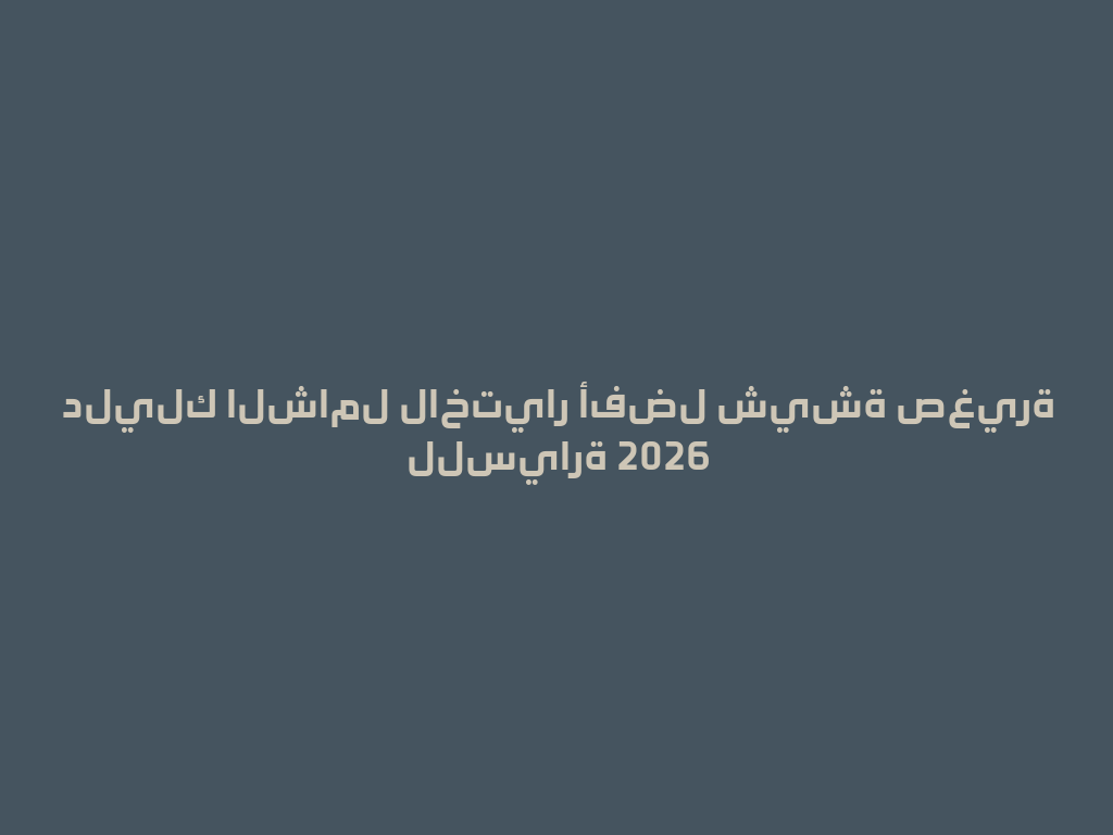 دليلك الشامل لاختيار أفضل شيشة صغيرة للسيارة 2026 一
