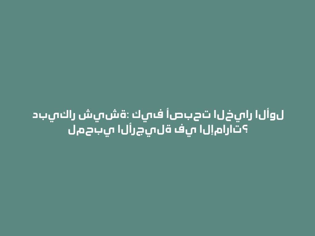 دبيكار شيشة: كيف أصبحت الخيار الأول لمحبي الأرجيلة في الإمارات؟ 一