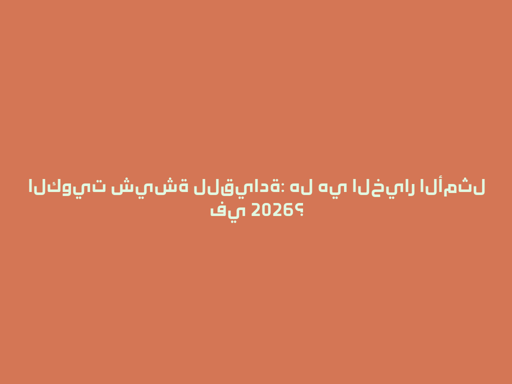 الكويت شيشة للقيادة: هل هي الخيار الأمثل في 2026؟ 一