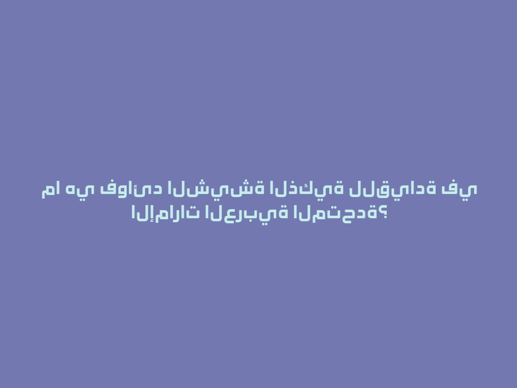 ما هي فوائد الشيشة الذكية للقيادة في الإمارات العربية المتحدة؟ 一