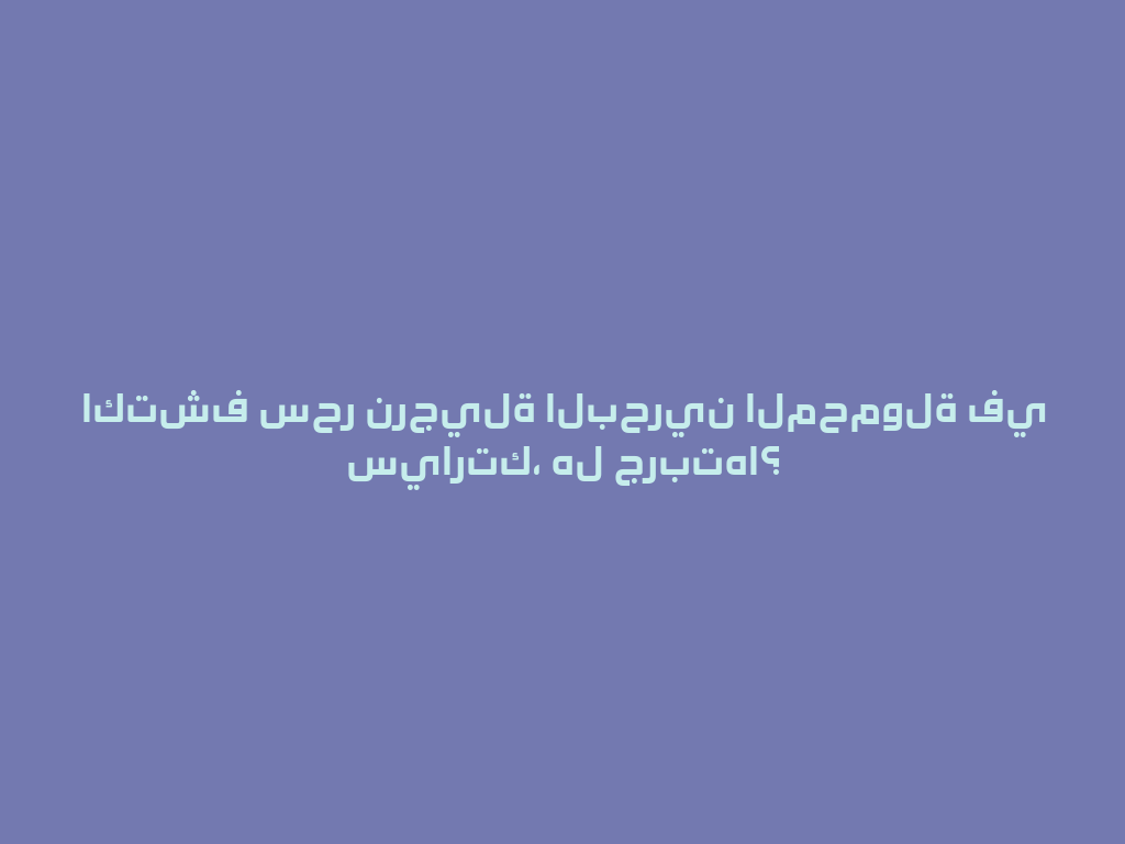 اكتشف سحر نرجيلة البحرين المحمولة في سيارتك، هل جربتها؟ 一