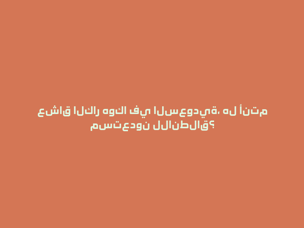 عشاق الكار هوكا في السعودية، هل أنتم مستعدون للانطلاق؟ 一