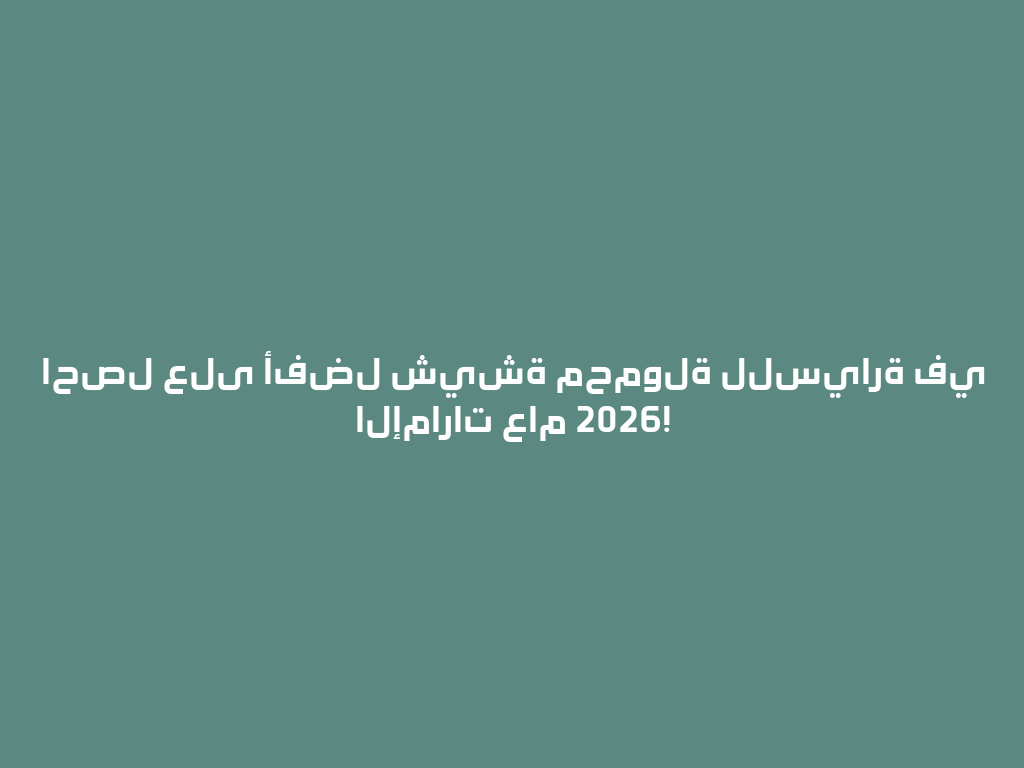 احصل على أفضل شيشة محمولة للسيارة في الإمارات عام 2026! 一