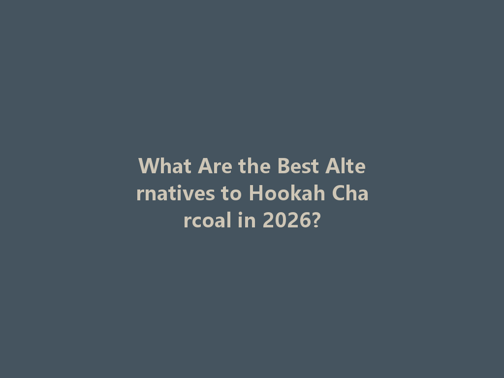 What Are the Best Alternatives to Hookah Charcoal in 2026? 一