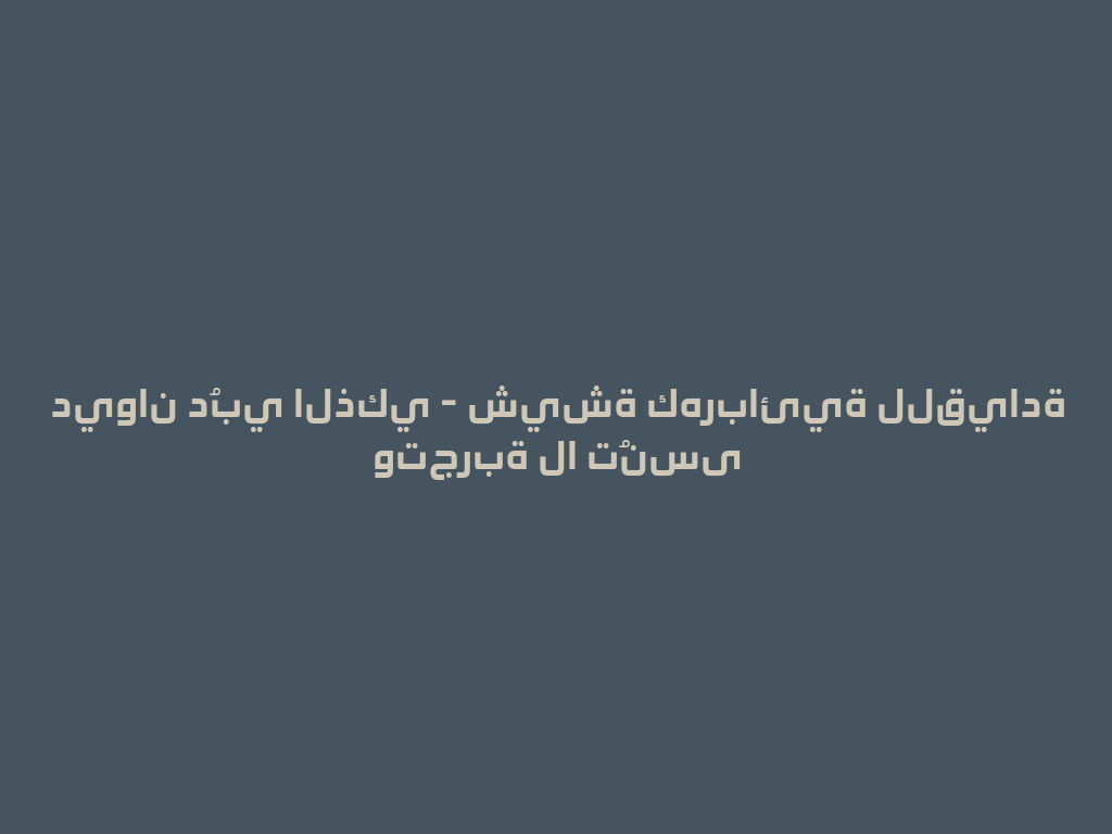 ديوان دُبي الذكي - شيشة كهربائية للقيادة وتجربة لا تُنسى 一