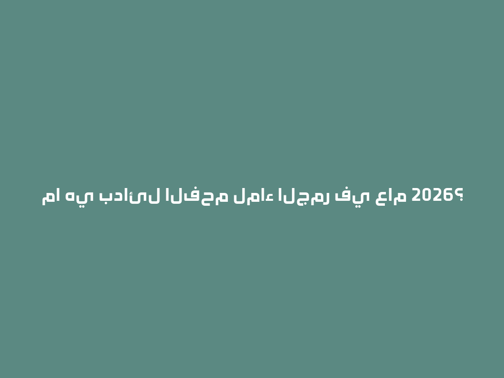 ما هي بدائل الفحم لماء الجمر في عام 2026؟ 一