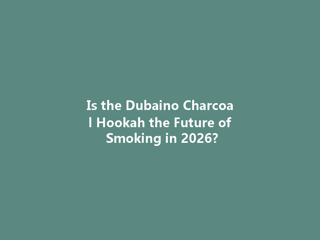 Is the Dubaino Charcoal Hookah the Future of Smoking in 2026? 一