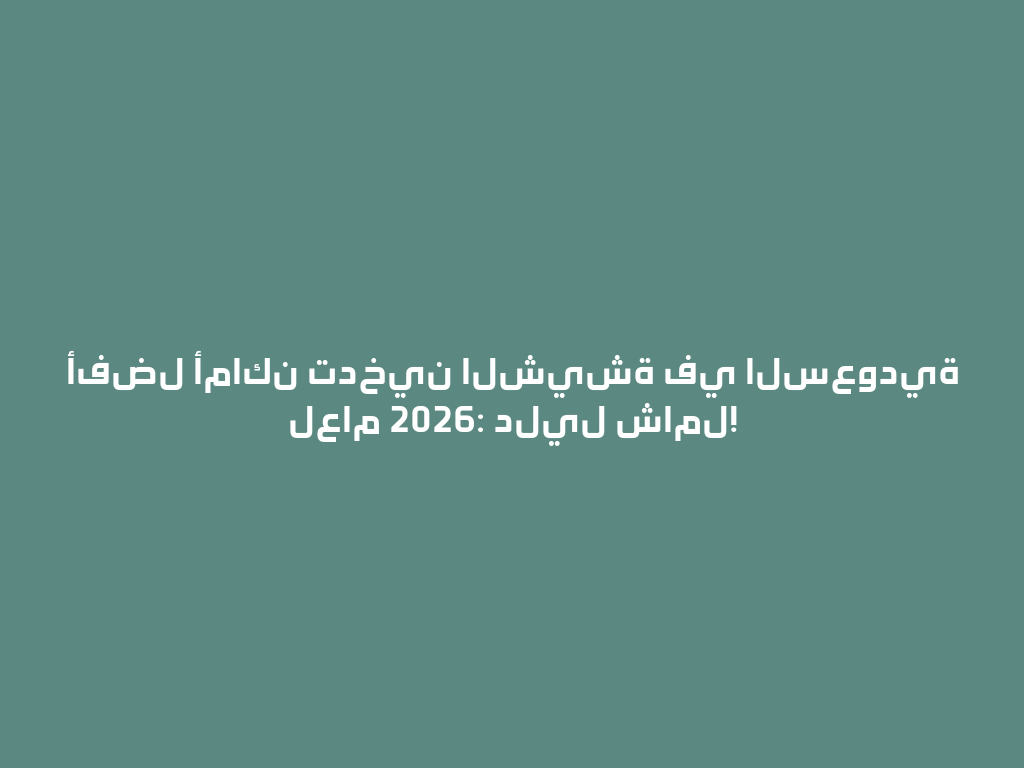 أفضل أماكن تدخين الشيشة في السعودية لعام 2026: دليل شامل! 一