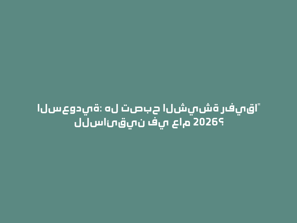السعودية: هل تصبح الشيشة رفيقاً للسائقين في عام 2026؟ 一