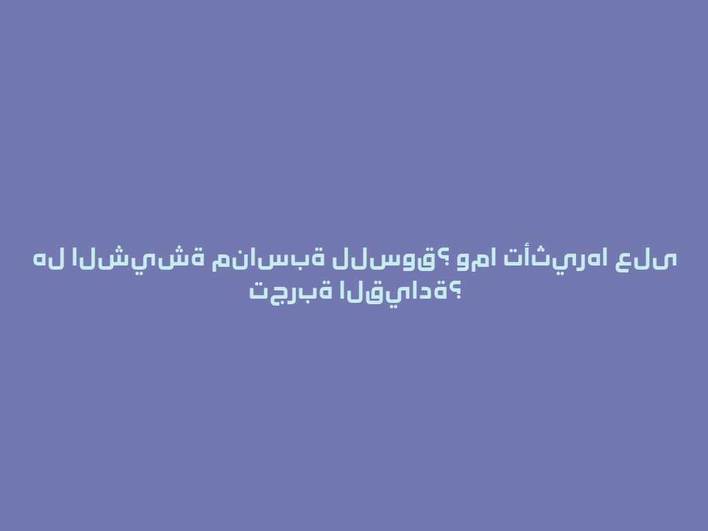 هل الشيشة مناسبة للسوق؟ وما تأثيرها على تجربة القيادة؟ 一