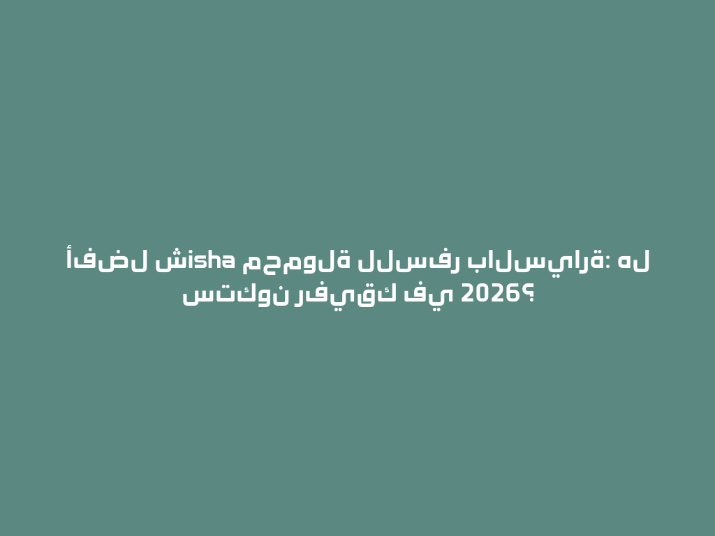 أفضل شisha محمولة للسفر بالسيارة: هل ستكون رفيقك في 2026؟ 一