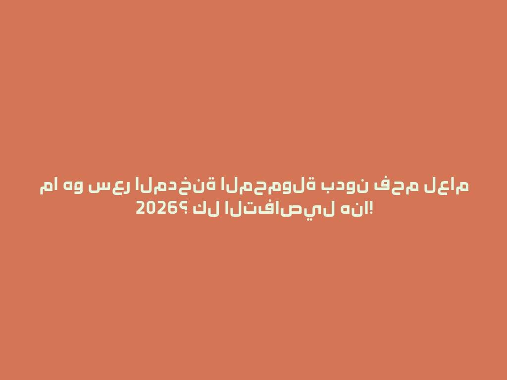 ما هو سعر المدخنة المحمولة بدون فحم لعام 2026؟ كل التفاصيل هنا! 一