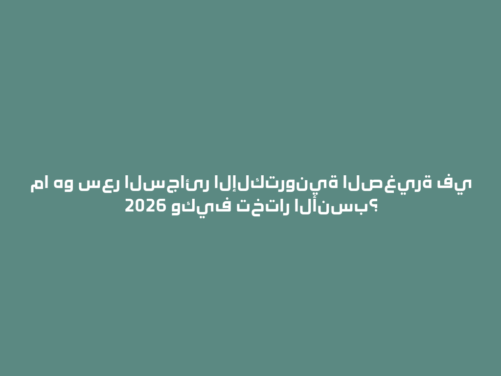 ما هو سعر السجائر الإلكترونية الصغيرة في 2026 وكيف تختار الأنسب؟ 一