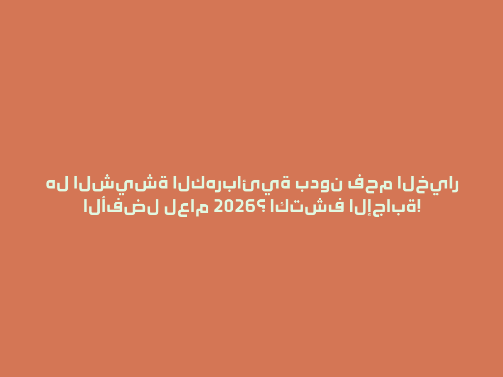 هل الشيشة الكهربائية بدون فحم الخيار الأفضل لعام 2026؟ اكتشف الإجابة! 一