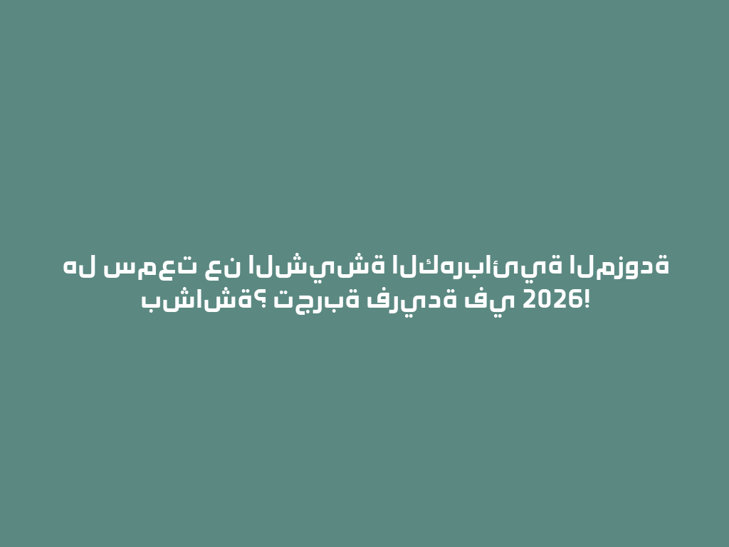 هل سمعت عن الشيشة الكهربائية المزودة بشاشة؟ تجربة فريدة في 2026! 一