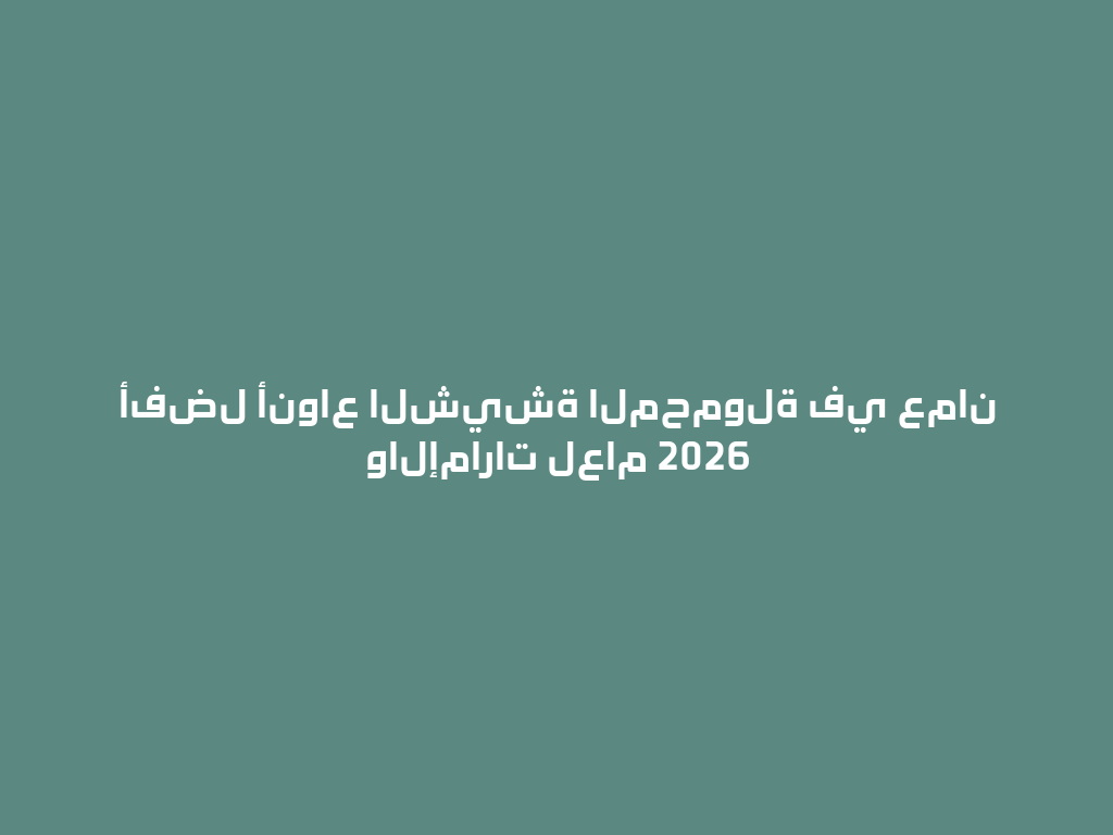 أفضل أنواع الشيشة المحمولة في عمان والإمارات لعام 2026 一