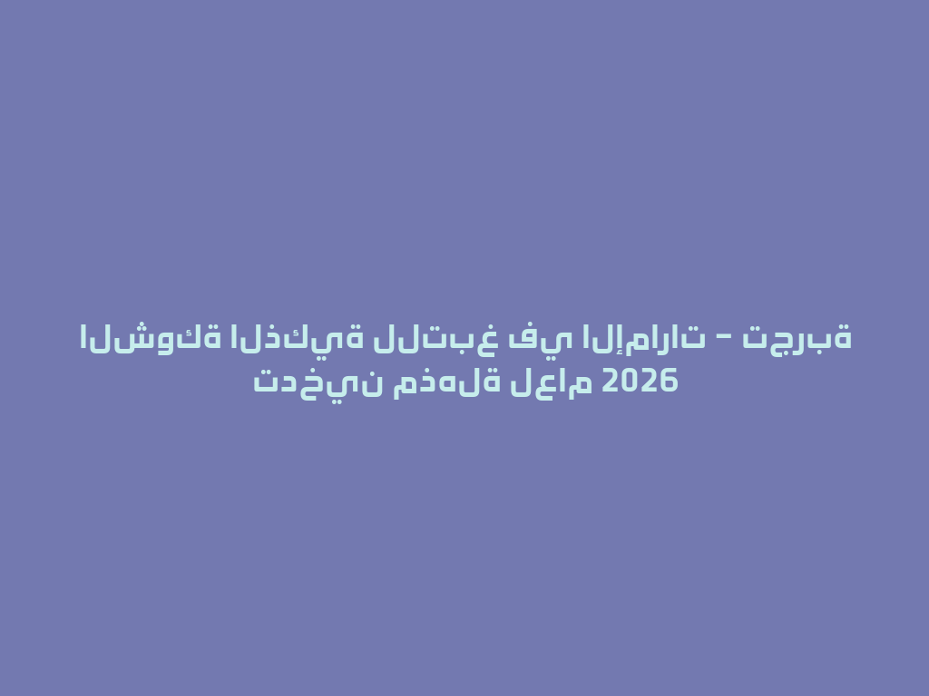 الشوكة الذكية للتبغ في الإمارات – تجربة تدخين مذهلة لعام 2026 一