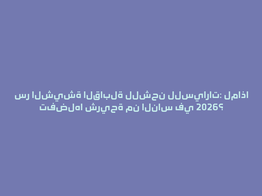 سر الشيشة القابلة للشحن للسيارات: لماذا تفضلها شريحة من الناس في 2026؟ 一